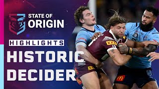 Thumbnail for 2024 State of Origin Highlights: QLD v NSW - Game III | NRL on Nine