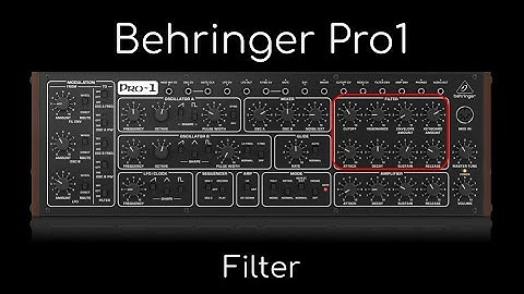 Behringer Pro1 first look - Filter