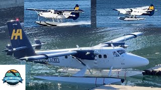 Listen to the ATC Chatter & See A DH Twin Otter & 2 Otters at Vancouver BC, Canada