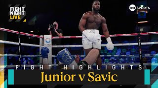 SAVAGE KNOCKOUT! 🤯 | Aloys Junior v Milosav Savic | Boxing Fight Highlights | #FightNight
