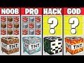 Minecraft Battle: SUPER TNT CRAFTING CHALLENGE - NOOB vs PRO vs HACKER vs GOD / Animation