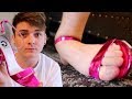 GUY REACTS TO WEARING HIGH HEELS FOR A DAY! *THIS HURT*