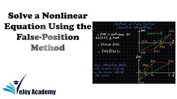 How to Solve a Nonlinear Equation Using the False Position Method
