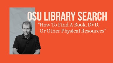 OSU Library Search: How to find books and other physical resources