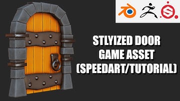 Game Asset Tutorial - Stylized Door using Blender Zbrush and Substance Painter (SpeedArt)