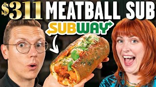 $311 Wagyu Subway Meatball Sandwich Taste Test | Fancy Fast Food