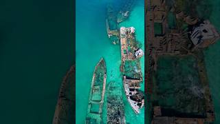 AMAZING ? Shipwreck Formation left as a Diving Site ? 4K Drone