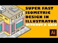Super fast isometric design in Adobe Illustrator without using a grid!