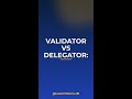 Validator vs Delegator: Which Earns More? 💰 #Shorts