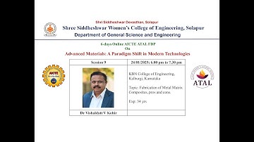 Day 4: Session 1 of ATAL FDP On Advanced Materials: A Paradigm Shift in Modern Technologies