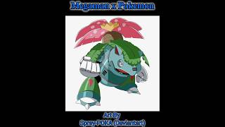 Megaman x Pokemon Art By Spray-POKA (Deviantart) #megaman #pokemon #conceptart #crossover #Pokémon