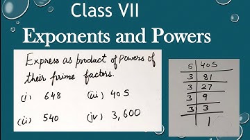 Express numbers as a product of powers of their prime numbers, express number in Exponential form