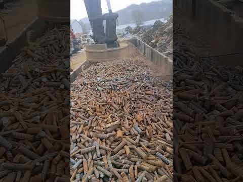 Loading of waste steel bar section- Good tools and machinery make work easy