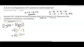 3.4.d Is Composition of Functions Commutative?