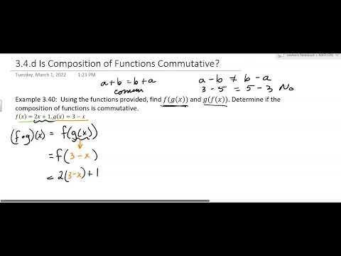 3.4.d Is Composition of Functions Commutative?