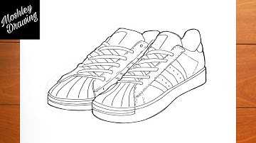 How to Draw Adidas Shoes - Adidas Superstar