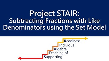 Subtracting Fractions with Like Denominators using the Set Model