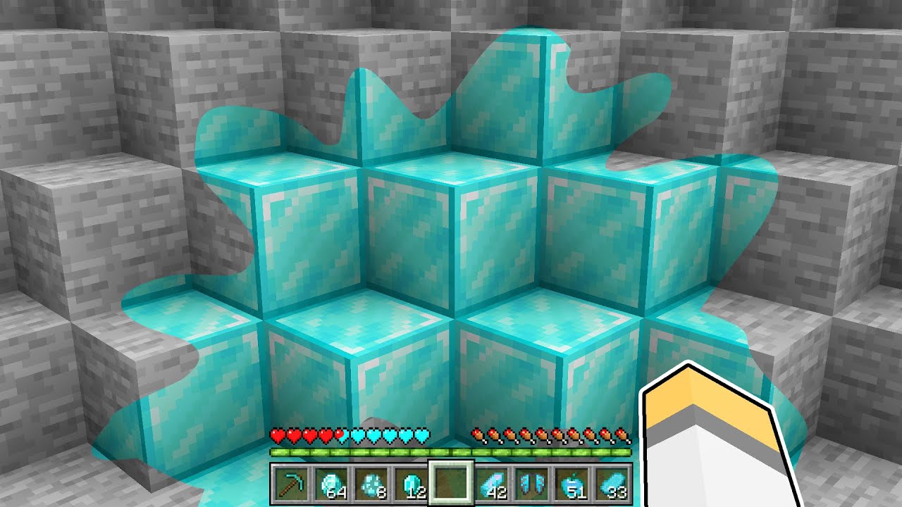 minecraft mas TUDO VIRA DIAMANTE 