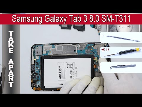 How to disassemble 📱 Samsung Galaxy Tab 3 8.0 SM-T311 Take apart Tutorial