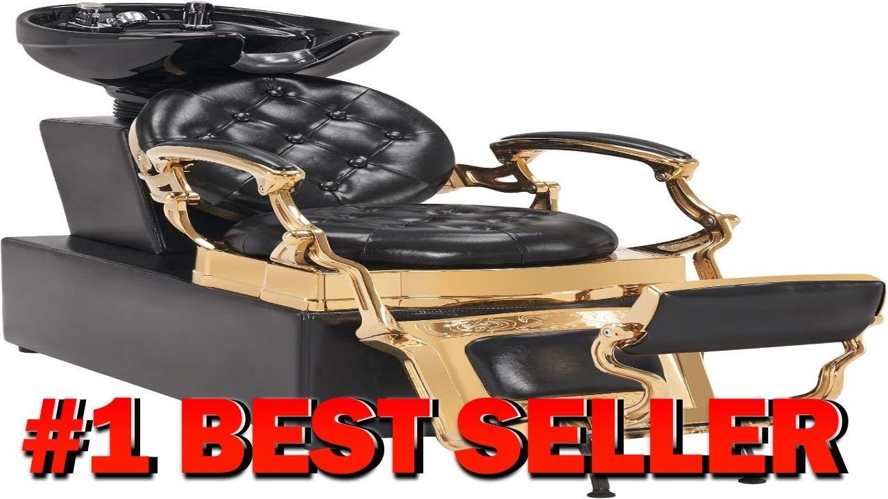 BarberPub Vintage Shampoo Chair Ceramic Shampoo Bowl Sink Station Hair Stylist Chairs - B0BCHMPD89