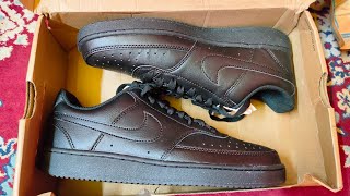 New nike court vision low unboxing | nike black sneaker #nike #sneakers #unboxing #blacklover