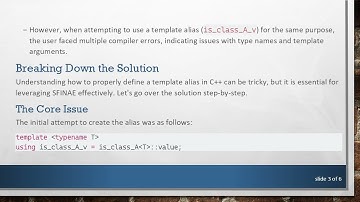 Understanding SFINAE: Fixing the Template alias for type trait Issue in C+ +