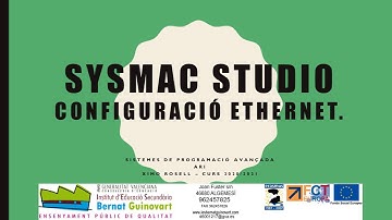 SYSMAC STUDIO. OMRON. Configuració IP Ethernet NX1P2 amb Middleware Utilities.