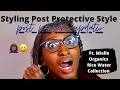 Styling Post Protective Style (ASMR): PostPartum Update ft. Mielle Organics Rice Water Collection