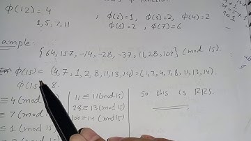 Reduced Residue System: Lecture 6-7