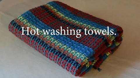 Hot washing to finish cotton towels.