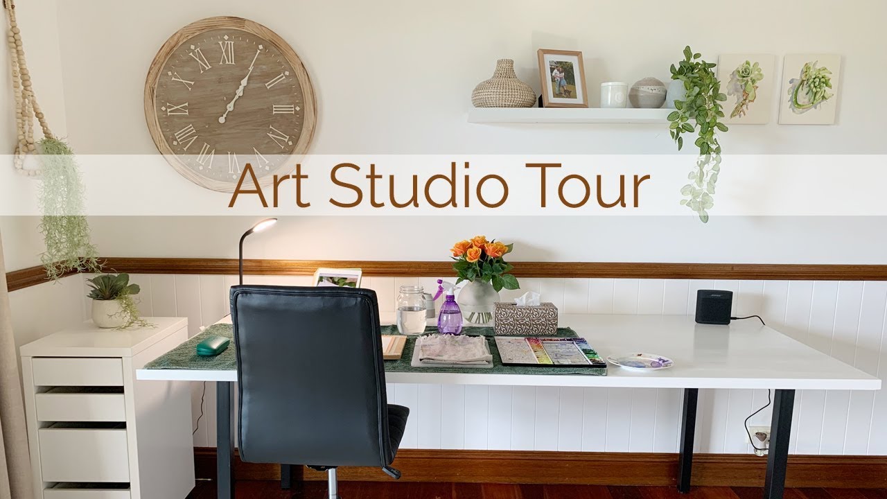 Art Studio Tour // My New Watercolor Painting Room - Youtube