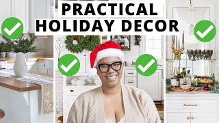 7 Luxe \& Practical Ways to Decorate your Kitchen for the Holidays! Decor You Can ACTUALLY Live With!