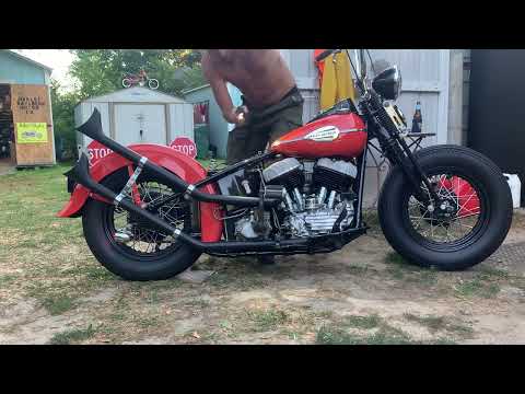 A 1940 Vintage Harley Davidson, walk around, and start up