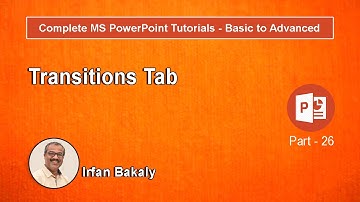 Part 26   Transitions Tab Urdu Tutorials by Irfan Bakaly