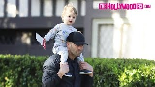 Jason Statham Takes His Son Jack Out For An Afternoon Stroll Without His Mother Rosie Huntington