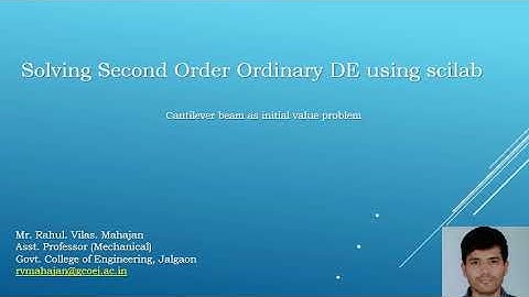 Differential Equation using Scilab