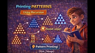 Printing Patterns 🔢 | Using Recursion 🔁 Explained Step by Step | DSA 🧠 | Telugu 🇮🇳
