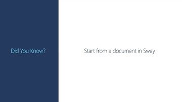 Transform a Word document into a Sway