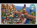 Minecraft Aesthetic World Tour | Castle Town of Red Catsle | Horohoro_minecraft｜赤いお城の城下町｜マインクラフト