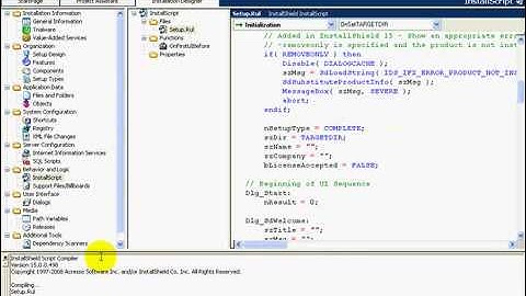 InstallScript - The InstallScript View - InstallShield 2009