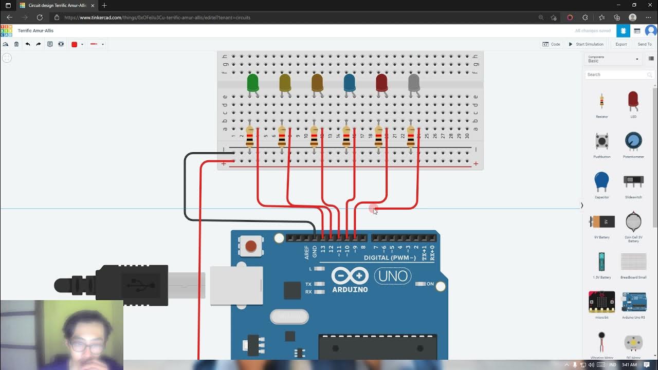 TERNYATA BEGINI CARANYA!! simulasi LED BLINK menggunakan Arduino uno R3 ...