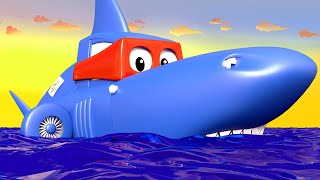 الشاحنة الخارقة  ِشاحنة القرش مدينة السيارات - رسوم متحركة للأطفال 🚓 🚒