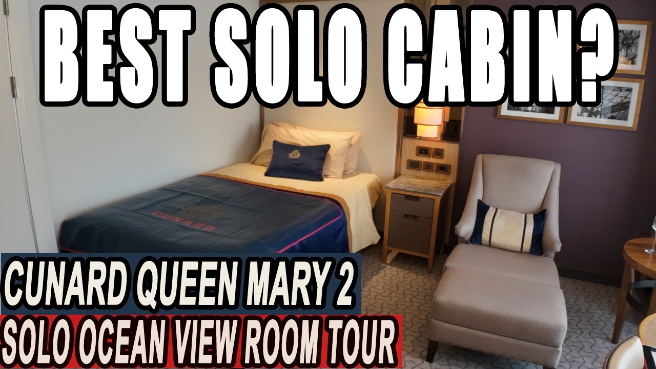 Cunard QUEEN MARY 2 | Solo Ocean View Room Tour, Room 3002