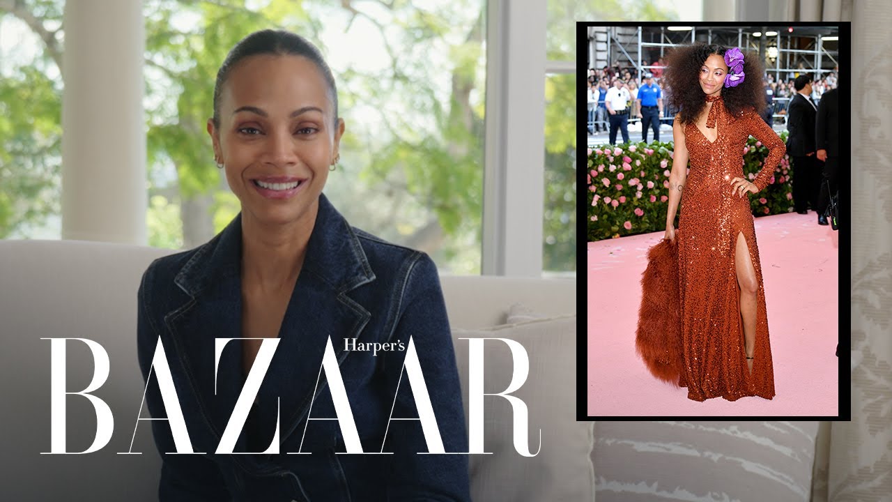 Zoe Saldaña Credits Her Mom for Introducing Her to Bold Colors | Fashion Flashback | Harper's BAZAAR