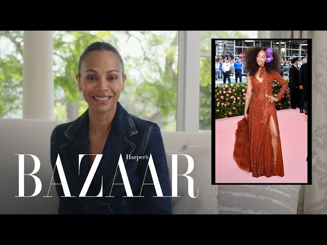 Zoe Saldaña Credits Her Mom for Introducing Her to Bold Colors | Fashion Flashback | Harper's BAZAAR
