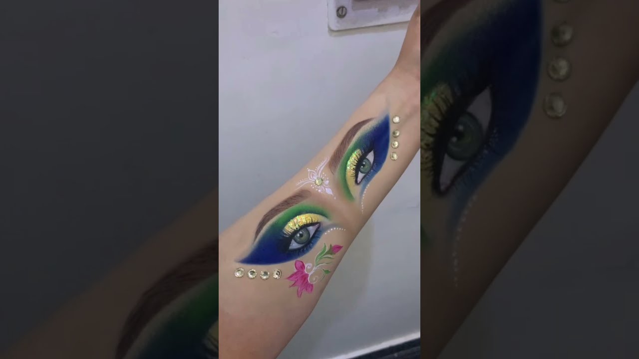 Eye Makeup On Hand | Eyechart | Armart | Bodyart | Makeup Look | Hand Art | Hand Makeup