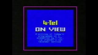 Channel 4 - 4-Tel on View, kids programmes (Closedown & Startup) - 27/11/1993 Channel 4 - 4-Tel on View, kids programmes (Closedown & Startup) - 27/11/1993