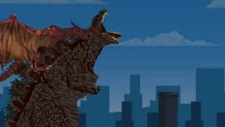 шин годзилла против гяоса #анимация #godzilla #kaiju #рекомендации