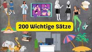 200 Fragen und Antworten im Alltag- Deutsch lernen mit gesprächen  Für Anfänger /Menschen SummaryA1