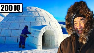 How a Real Inuit Igloo Is Built by Inuit People Without Modern Tools in Just 1 Hour